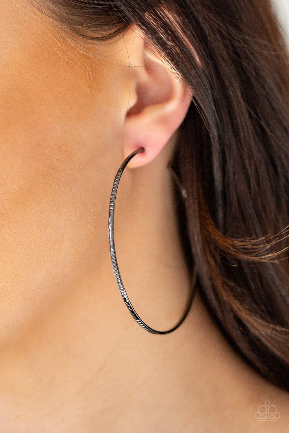 Sleek Fleek-black-Paparazzi earrings