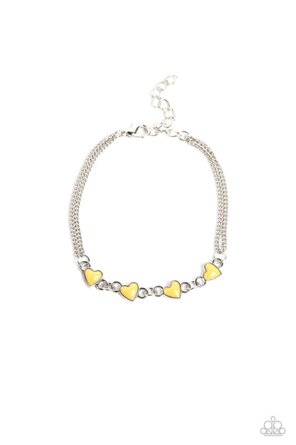 Smitten Sweethearts - yellow - Paparazzi bracelet