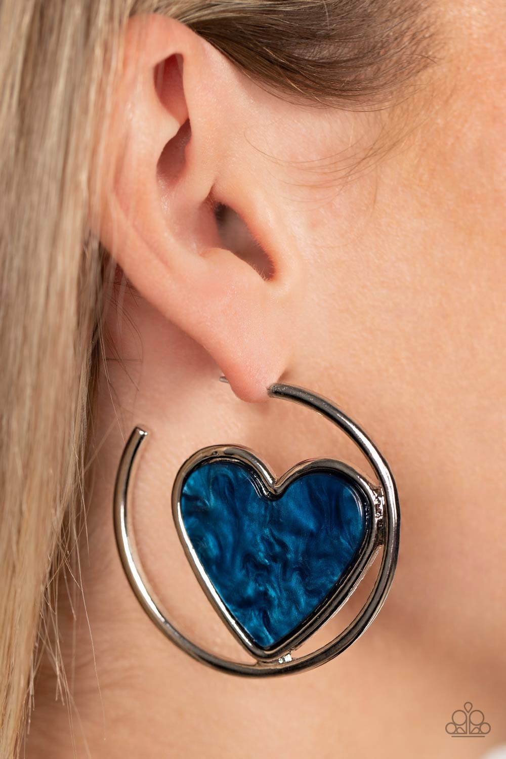 Smitten with You - blue - Paparazzi earrings
