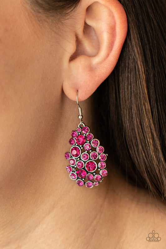 Smolder Effect - pink - Paparazzi earrings