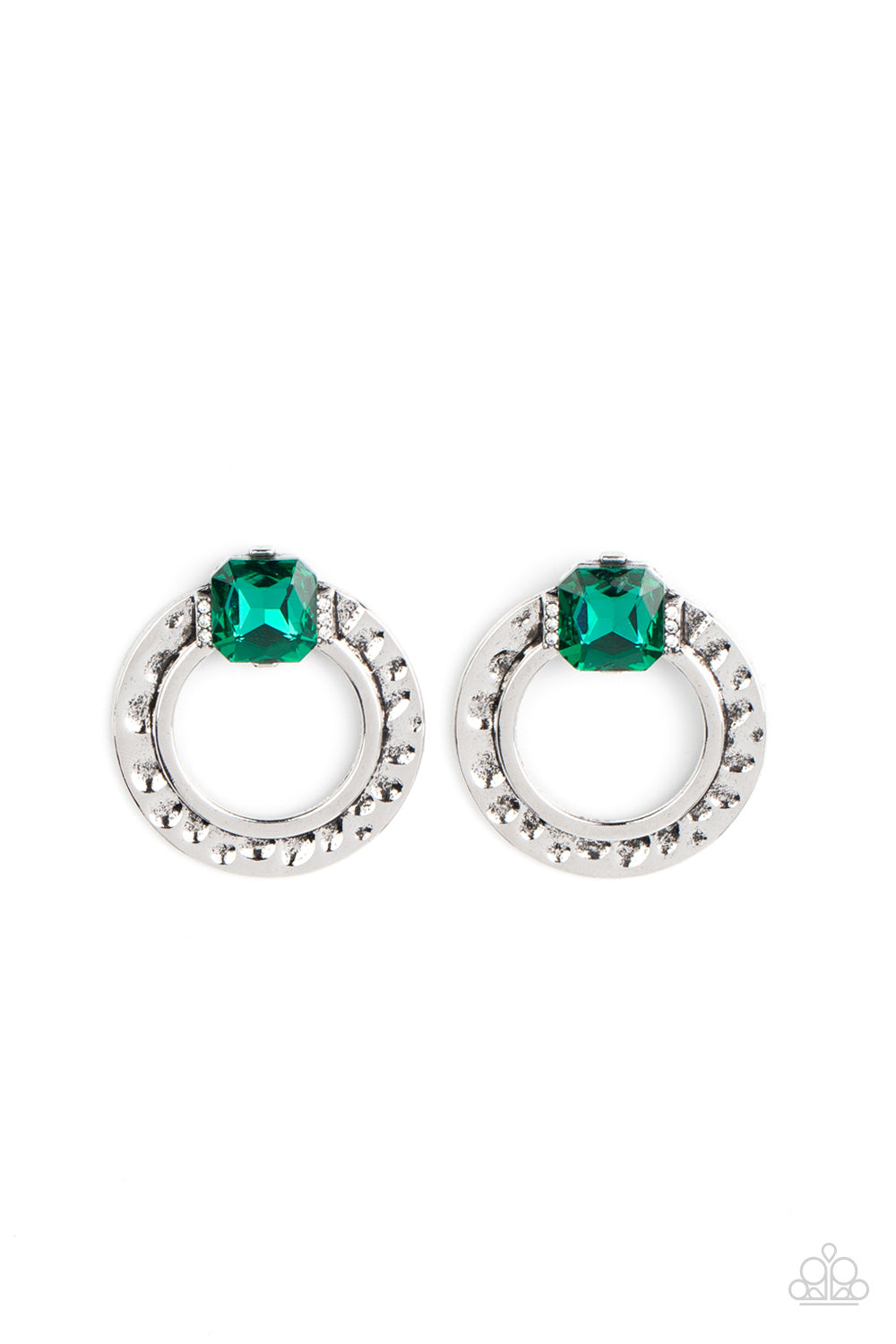 Smoldering Scintillation - green - Paparazzi earrings