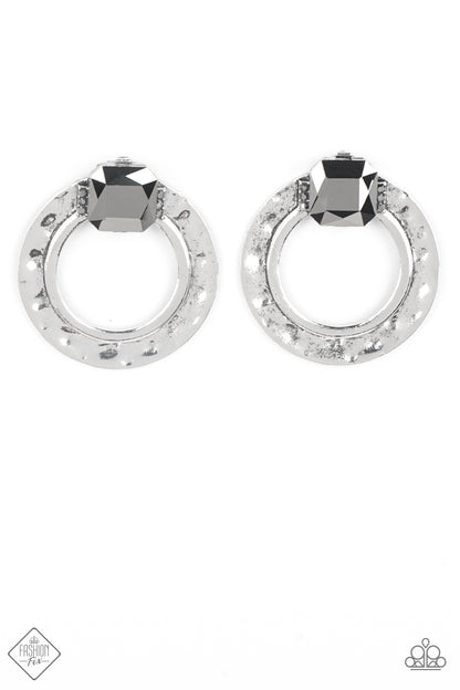 Smoldering Scintillation - silver - Paparazzi earrings