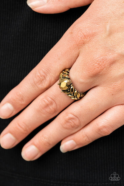 Smooth Smolder - brass - Paparazzi ring