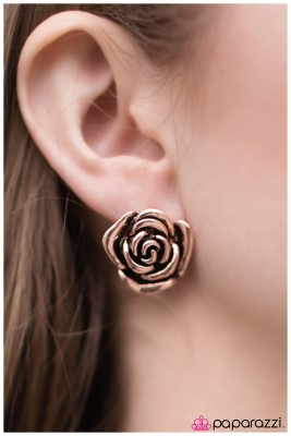 So BLOOMantic! - Copper - Paparazzi earrings