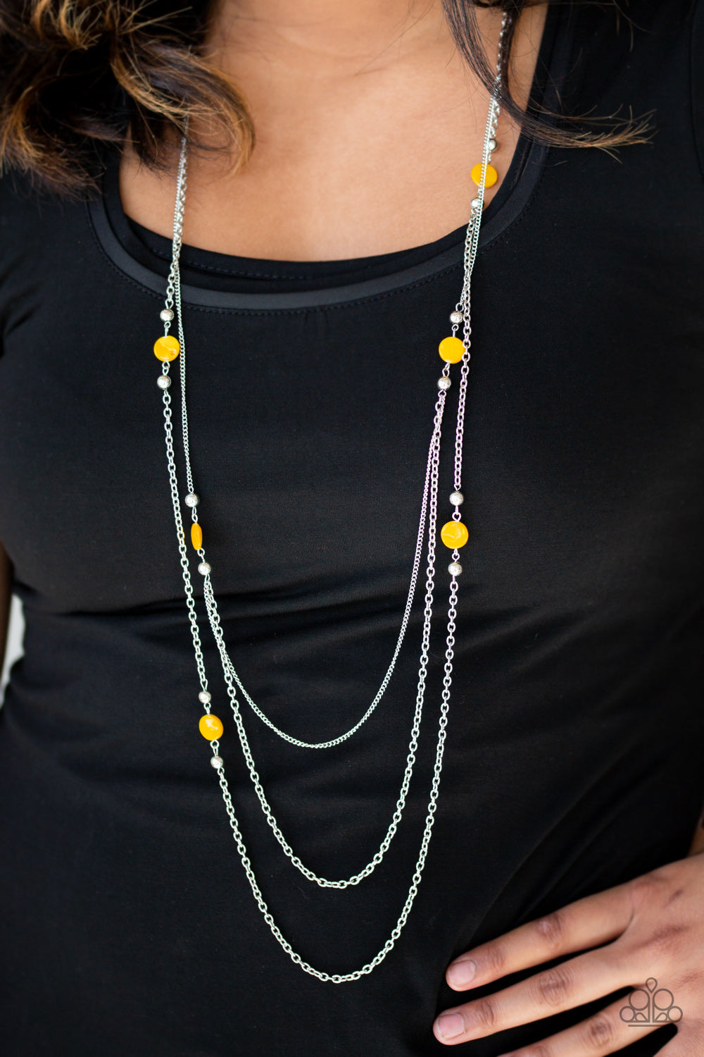 So SHORE of Yourself - yellow - Paparazzi necklace