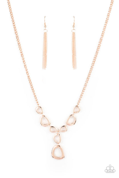Trendy Necklace 159694 White / Rose Gold