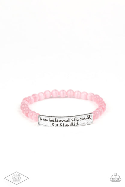 So She Did - pink - Paparazzi bracelet