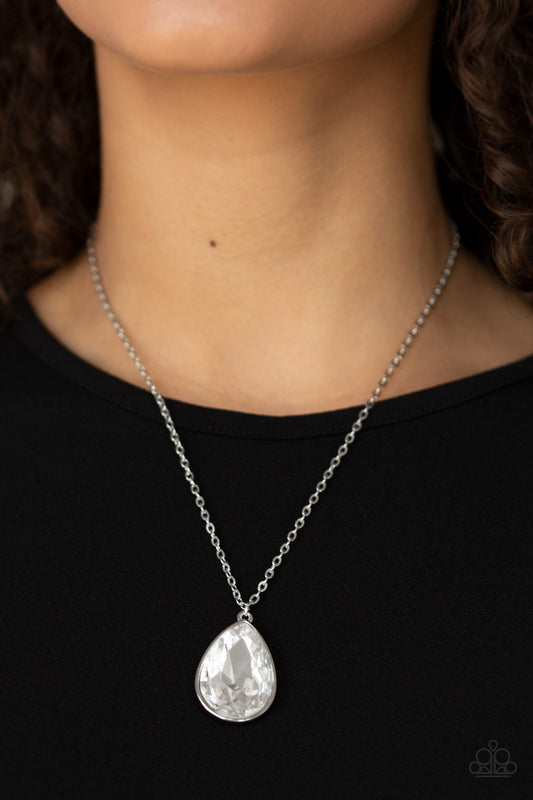 So Obvious - white - Paparazzi necklace
