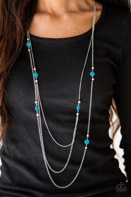 So SHORE of Yourself-blue-Paparazzi necklace