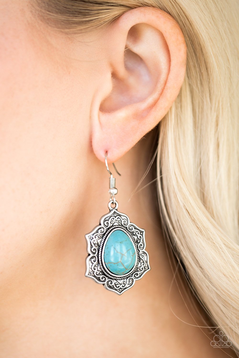 So Santa Fe - blue - Paparazzi earrings