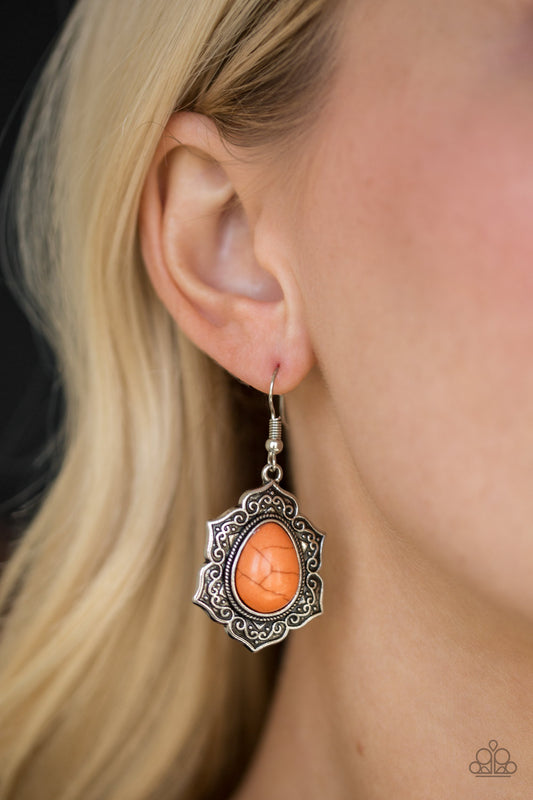 So Santa Fe - orange - Paparazzi earrings
