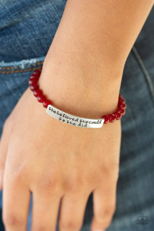 So She Did-red-Paparazzi bracelet