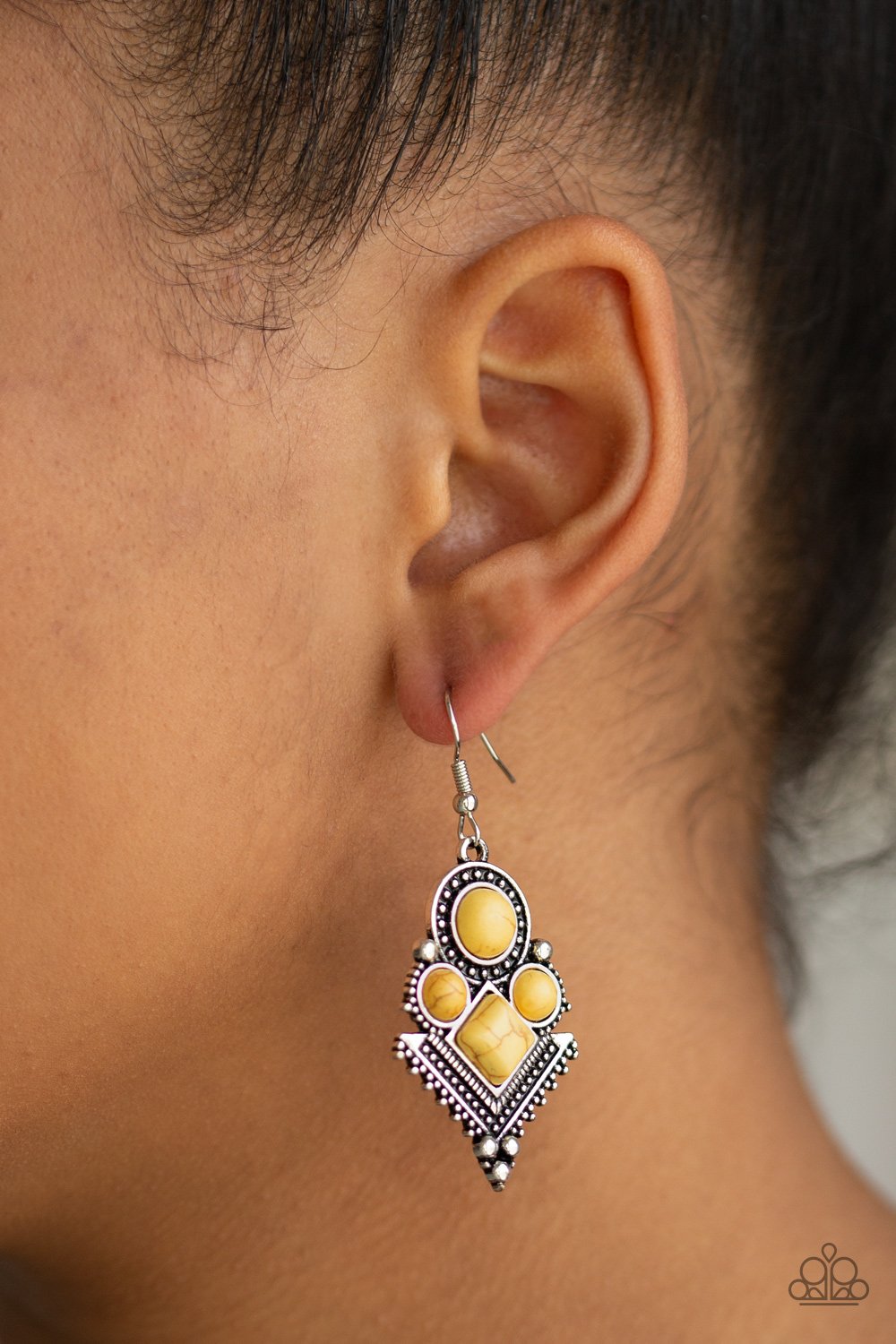 So Sonoran - yellow - Paparazzi earrings