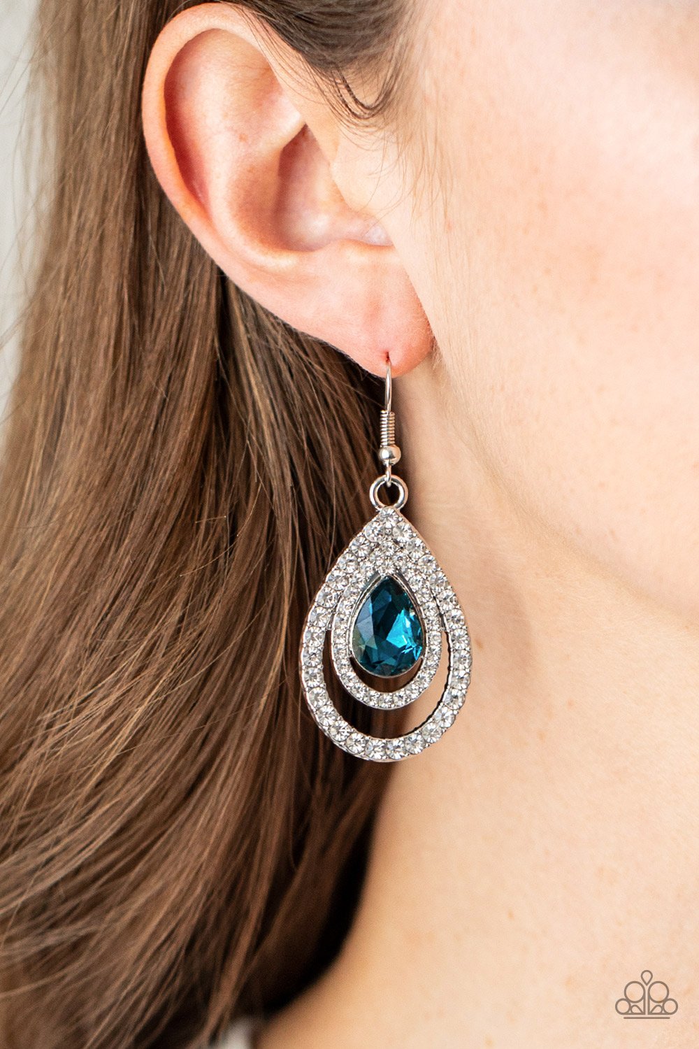 So the Story GLOWS - blue - Paparazzi earrings