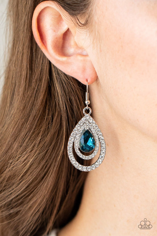 So the Story GLOWS - blue - Paparazzi earrings