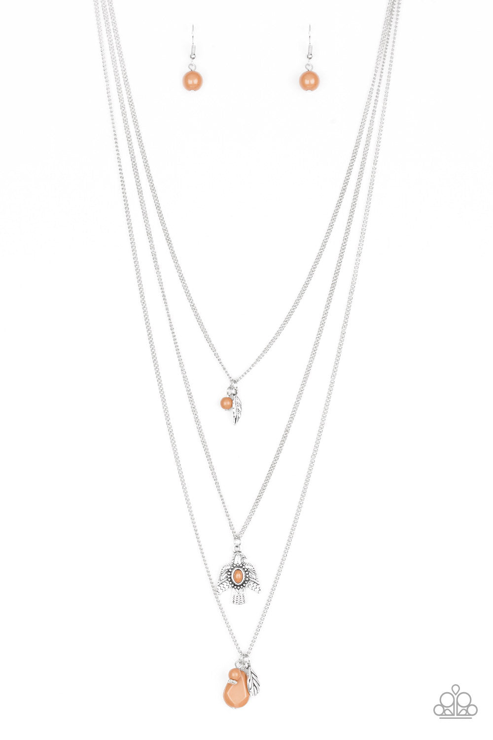 Soar With the Eagles - brown - Paparazzi necklace