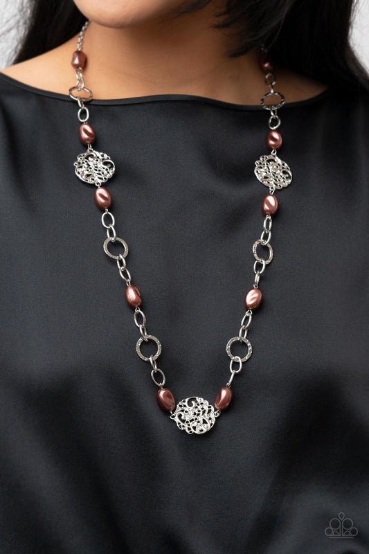 Social Soiree - brown - Paparazzi necklace
