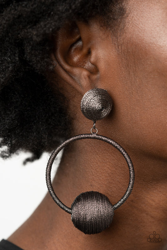 Social Sphere - black - Paparazzi earrings