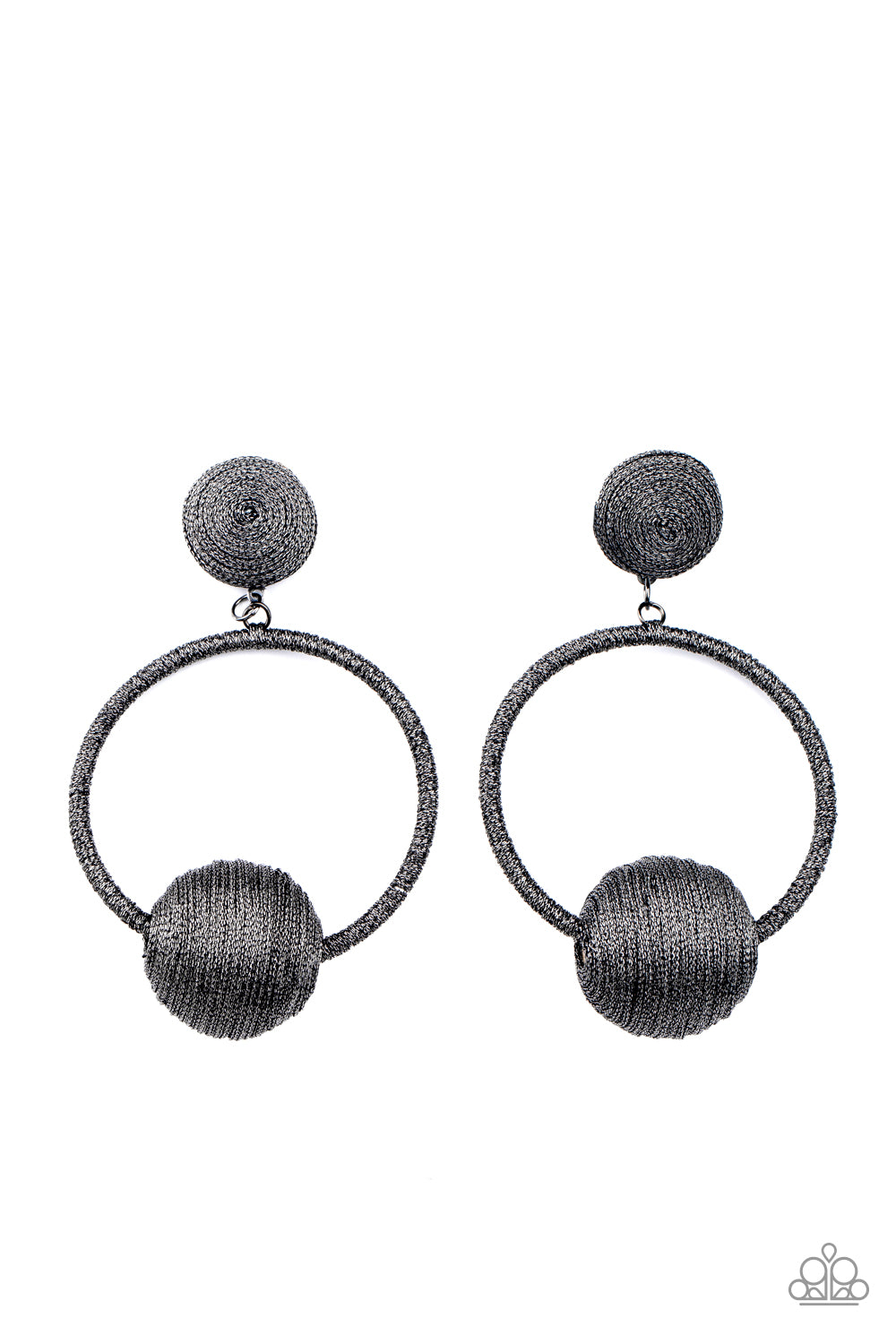 Social Sphere - black - Paparazzi earrings