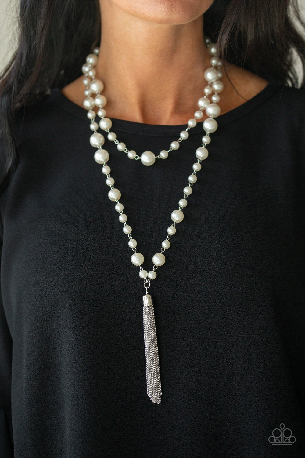Social Hour-white-Paparazzi necklace