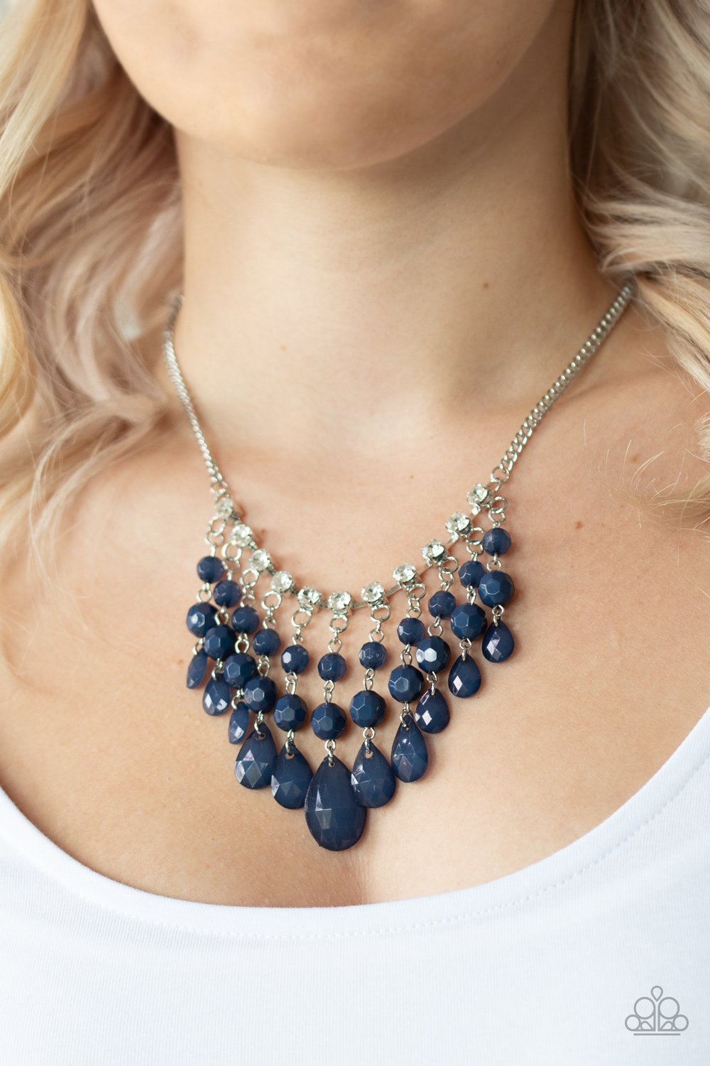 Social Network-blue-Paparazzi necklace