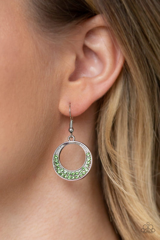 Socialite Luster-green-Paparazzi earrings