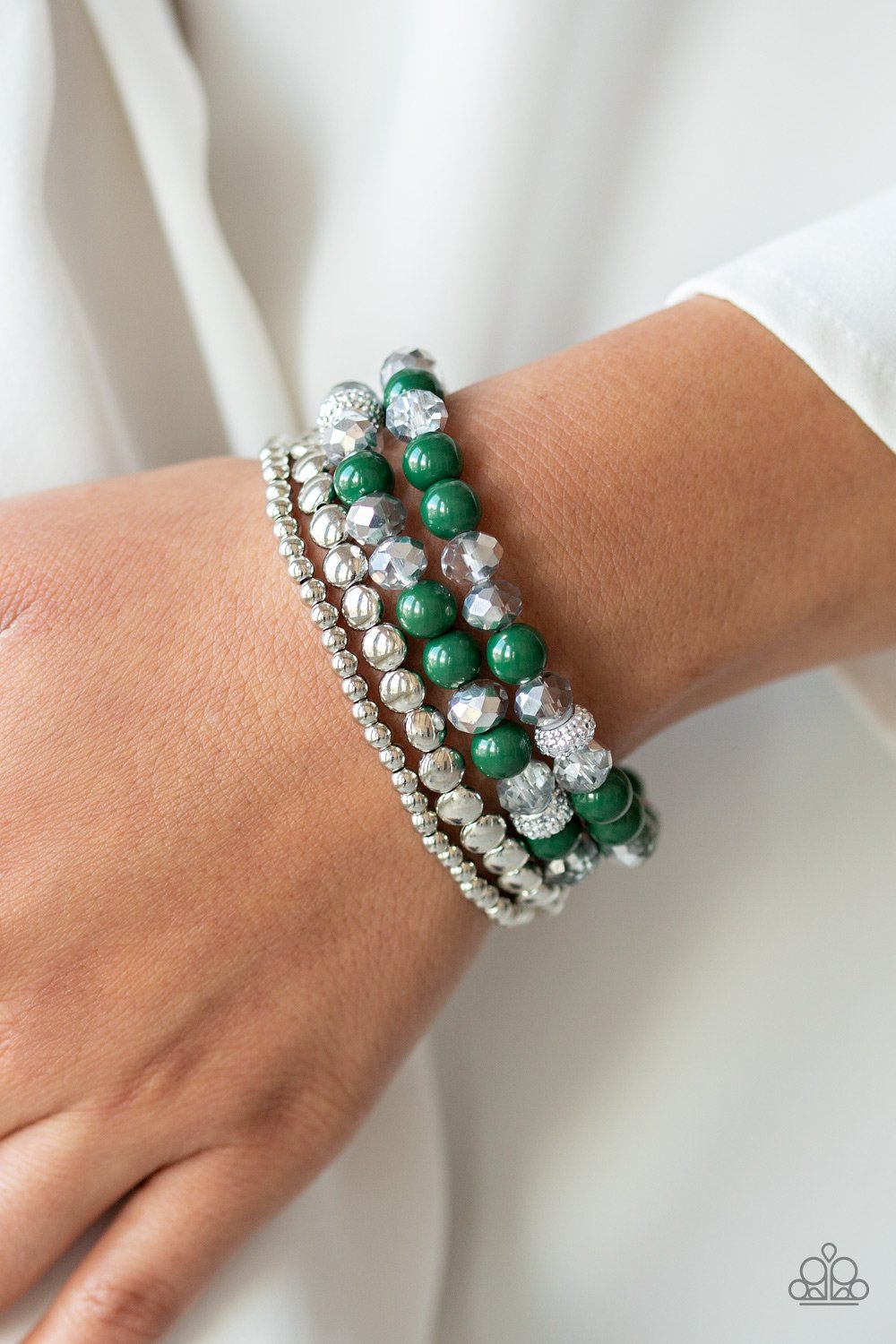 Socialize-green-Paparazzi bracelet