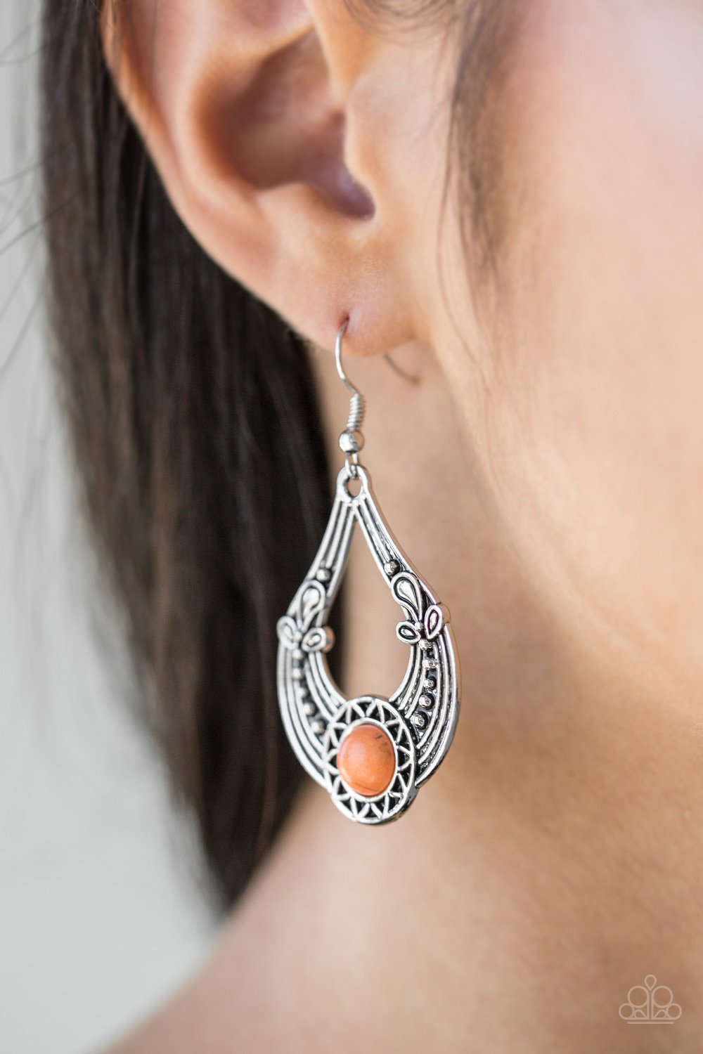 Sol Sonata - orange - Paparazzi earrings