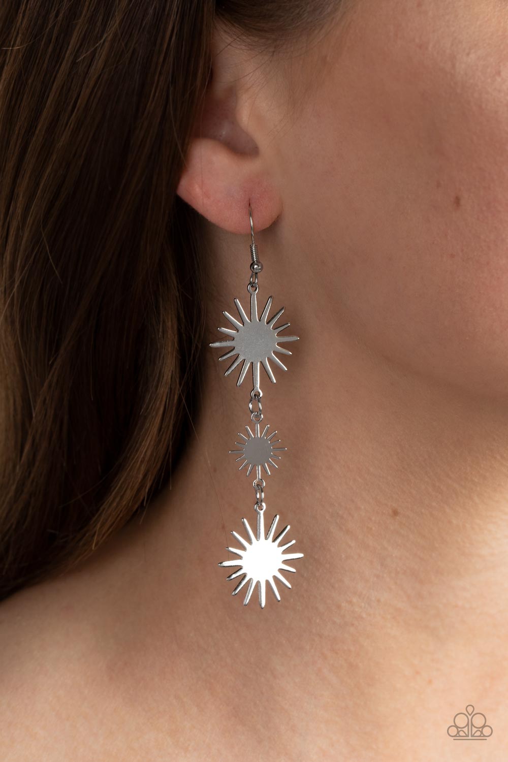 Solar Soul - silver - Paparazzi earrings