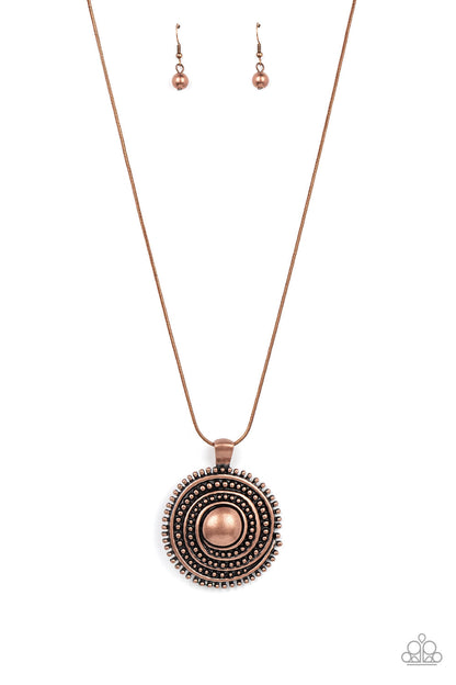 Solar Swirl - copper - Paparazzi necklace