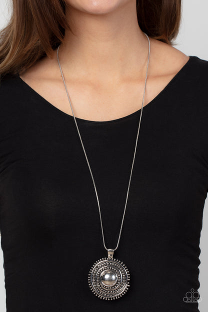 Solar Swirl - silver - Paparazzi necklace