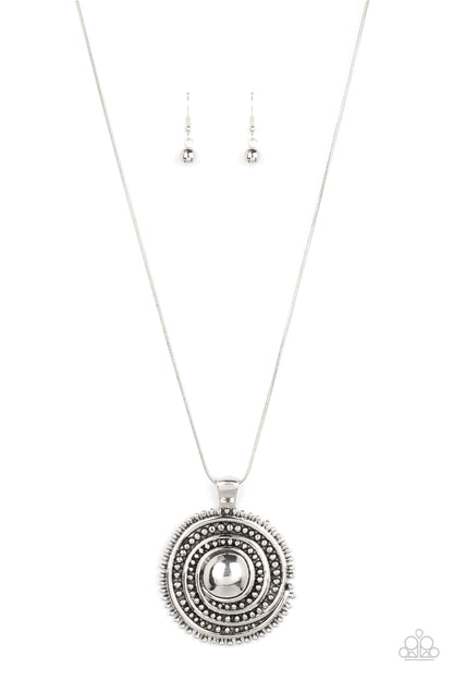 Solar Swirl - silver - Paparazzi necklace