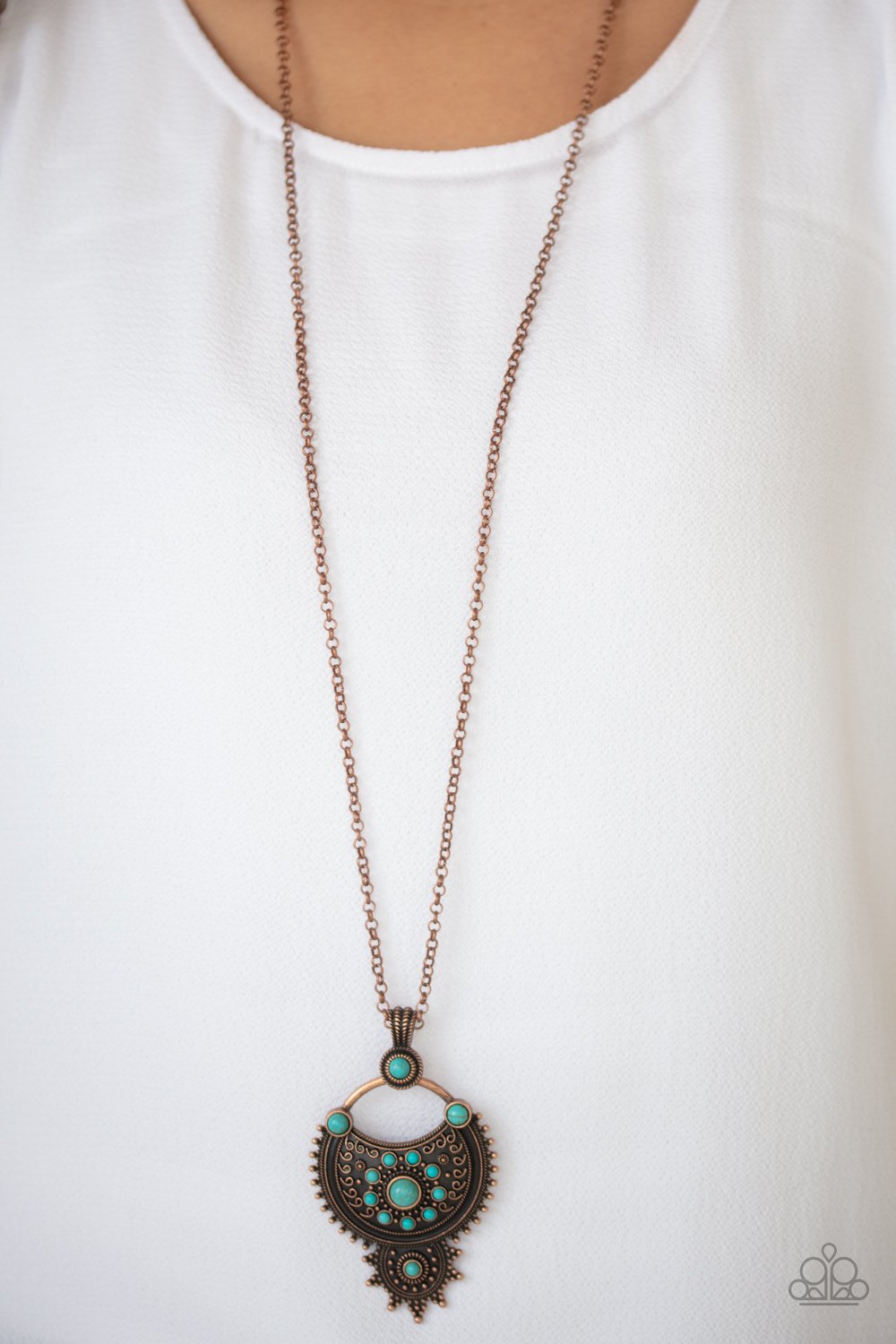Solar Energy-copper-Paparazzi necklace