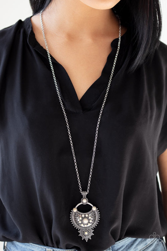 Solar Energy-white-Paparazzi necklace