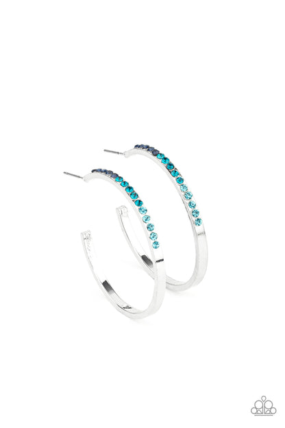 Somewhere Over the OMBRE - blue - Paparazzi earrings