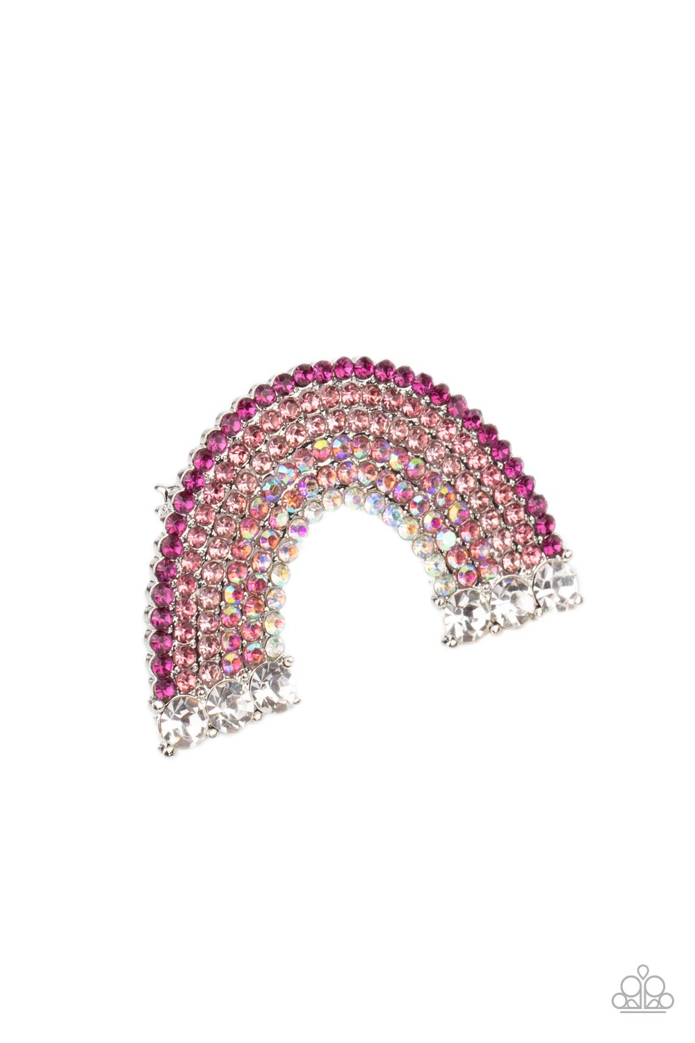 Somewhere Over The RHINESTONE Rainbow - pink - Paparazzi hair clip