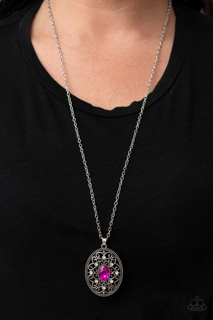 Sonata Swing - pink - Paparazzi necklace