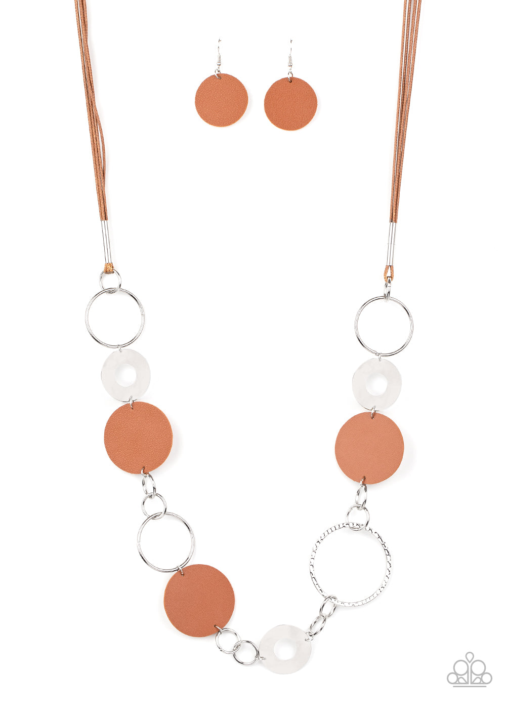 Sooner or LEATHER - brown - Paparazzi necklace