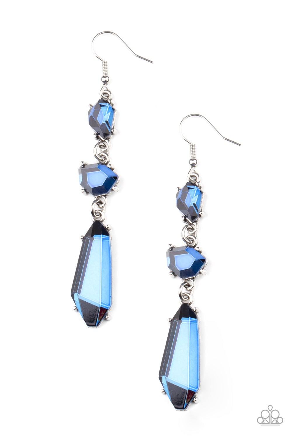 Sophisticated Smolder - blue - Paparazzi earrings
