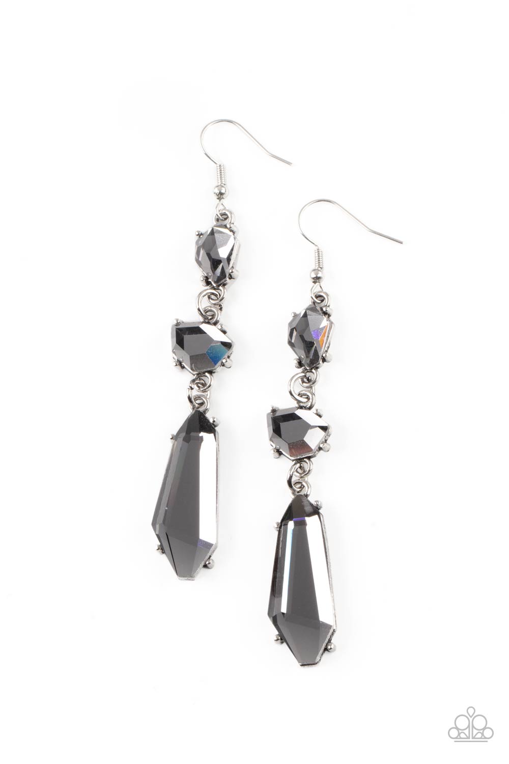 Sophisticated Smolder - silver - Paparazzi earrings