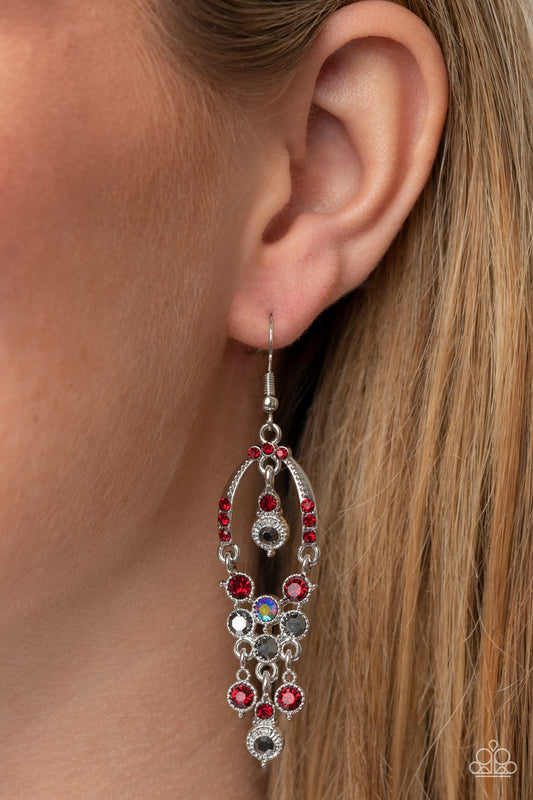 Sophisticated Starlet - red - Paparazzi earrings