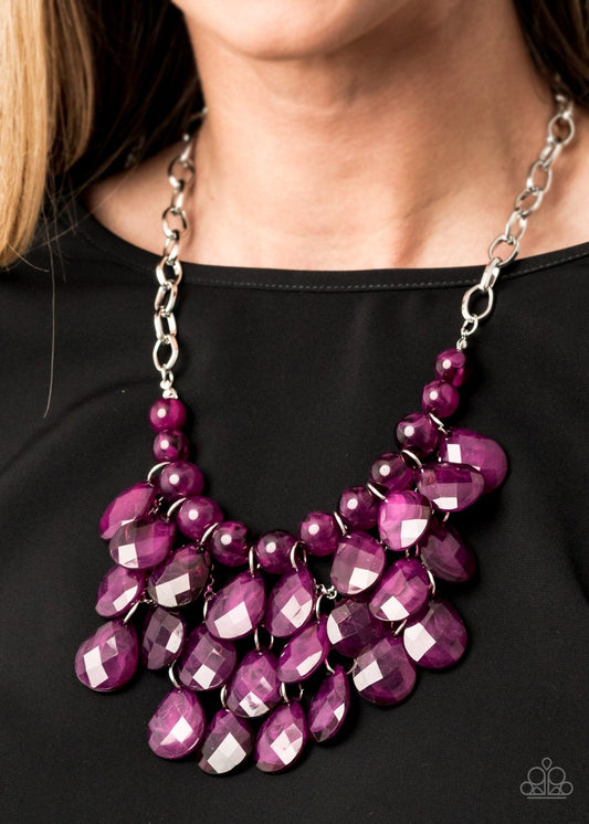 Sorry to Burst Your Bubble-purple-Paparazzi necklace