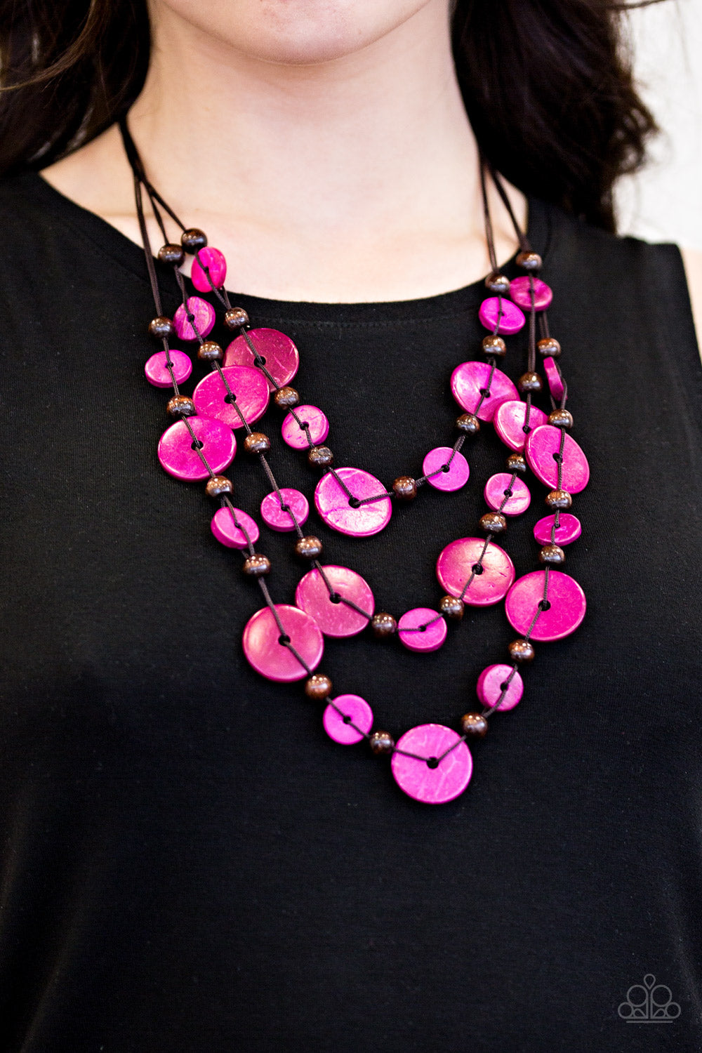 South Beach Summer - pink - Paparazzi necklace