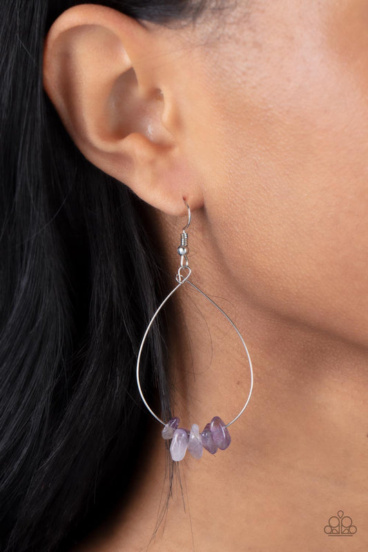 South Beach Serenity - purple - Paparazzi earrings