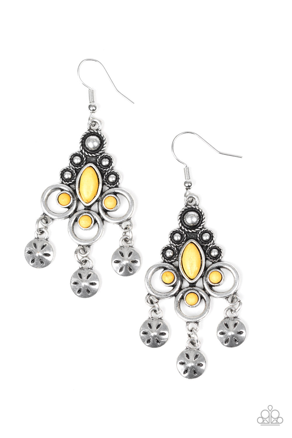 Southern Expressions - yellow - Paparazzi earrings