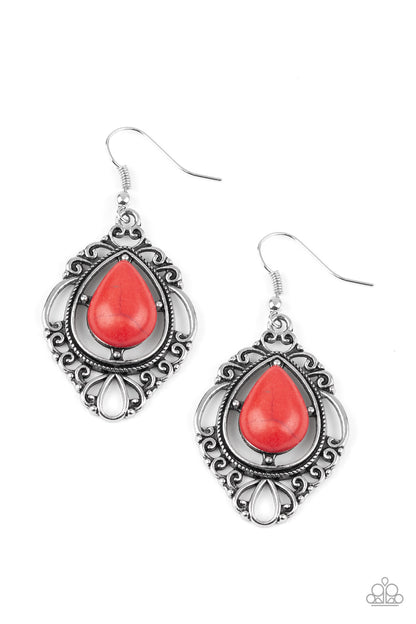Southern Fairytale - red - Paparazzi earrings