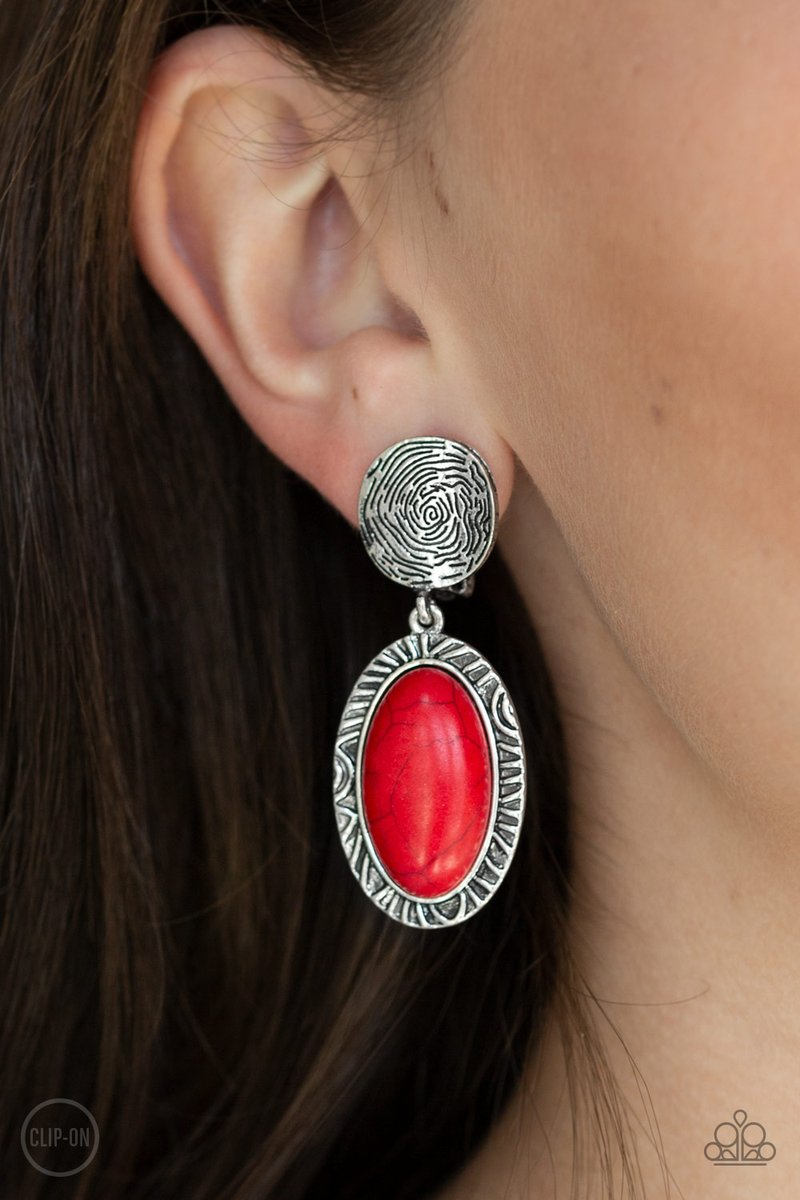 Southern Impressions - red - Paparazzi earrings