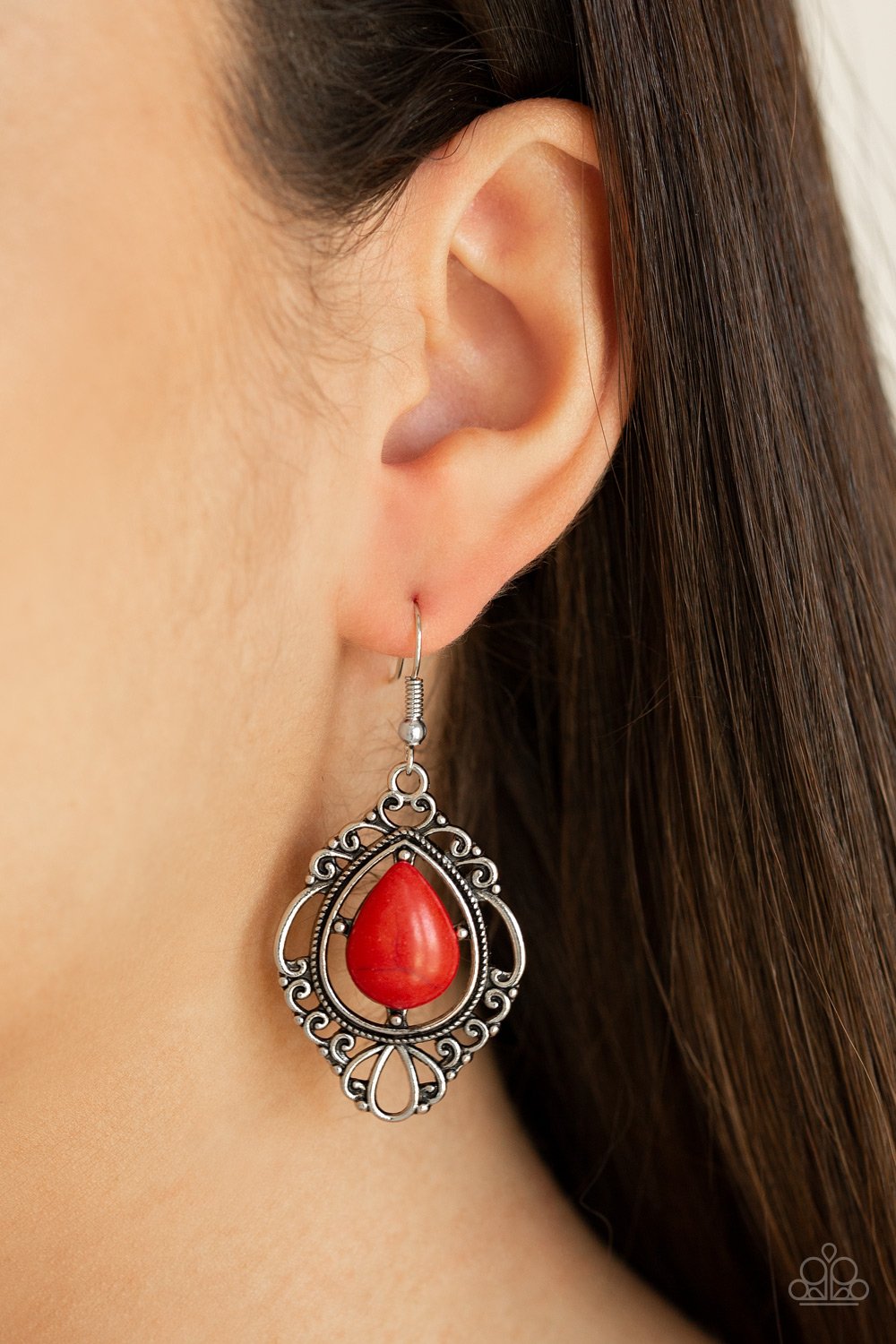 Southern Fairytale-red-Paparazzi earrings
