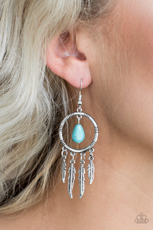 Southern Plains - blue - Paparazzi earrings