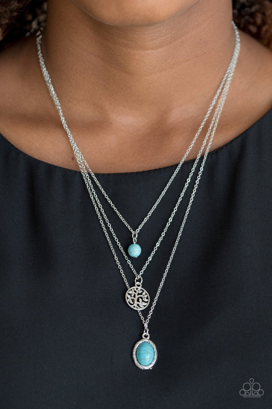 Southern Roots - blue - Paparazzi necklace